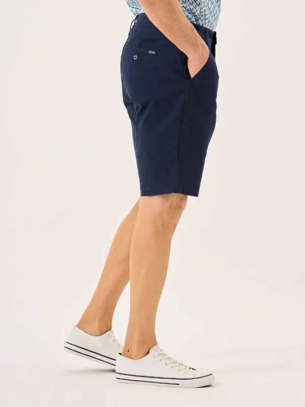 Quba & Co Navy Stretch Chino Shorts - Sandor New