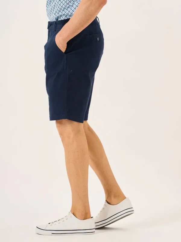 Quba & Co Navy Stretch Chino Shorts - Sandor New