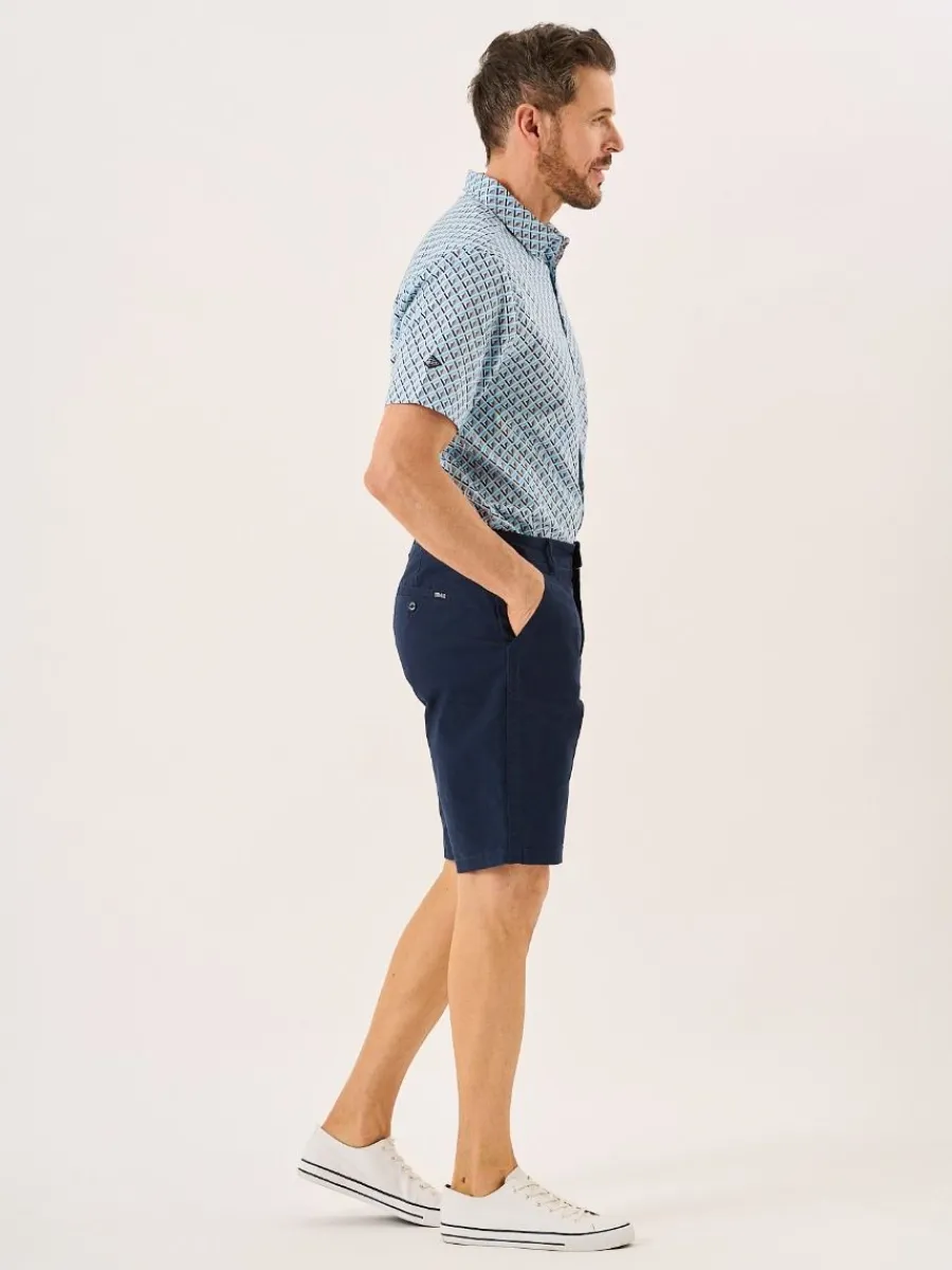 navy_stretch_chino_shorts_7.webp Quba & Co Navy Stretch Chino Shorts - Sandor New