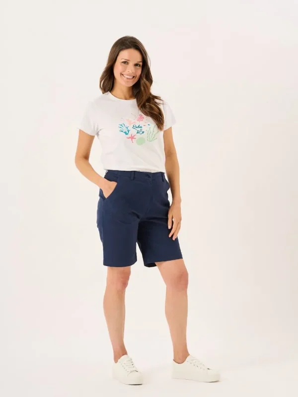 Quba & Co Navy Womens Chino Shorts - Robynne New