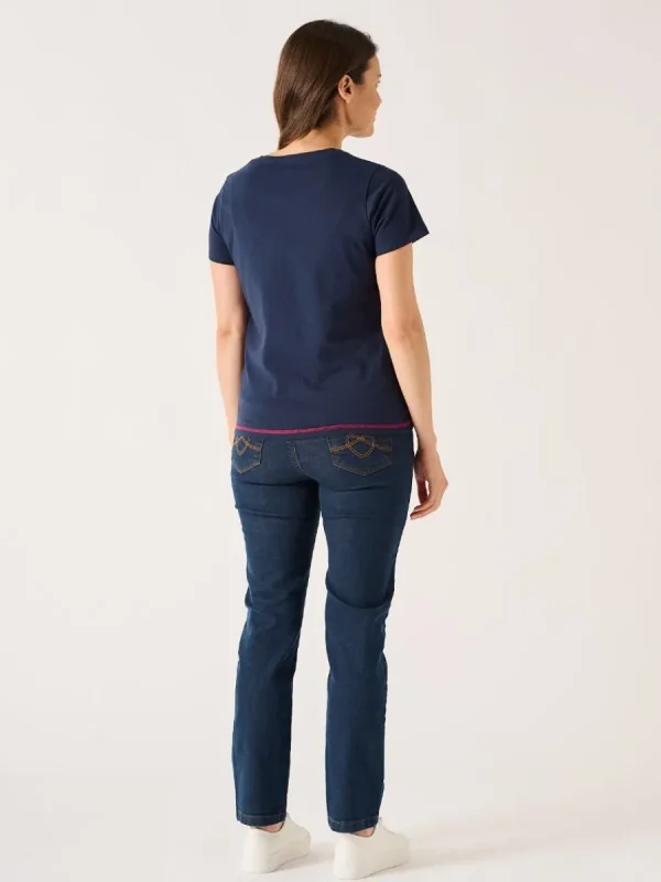 Quba & Co Navy X-Series Floral Graphic T-Shirt - Marlie Online