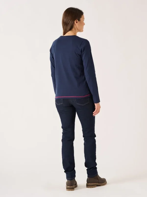Quba & Co Navy X-Series Long Sleeve Graphic Nautical Design T-Shirt - Marsha Best