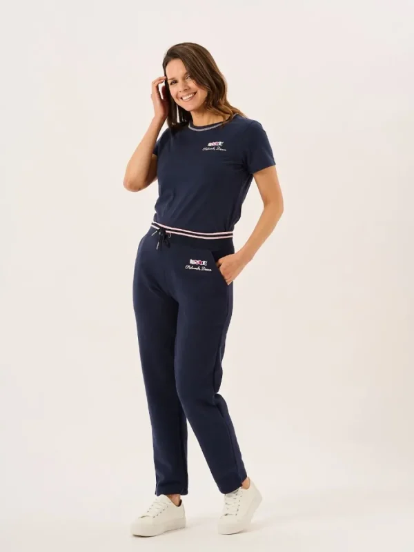 Quba & Co Navy X-Series Tipped Waistband Jersey Joggers - Jinny New