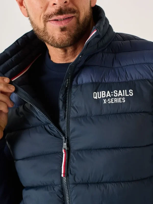 Quba & Co Navy X-Series Ultra Light Showerproof Packable Thermal Padded Gilet - Upton Sale