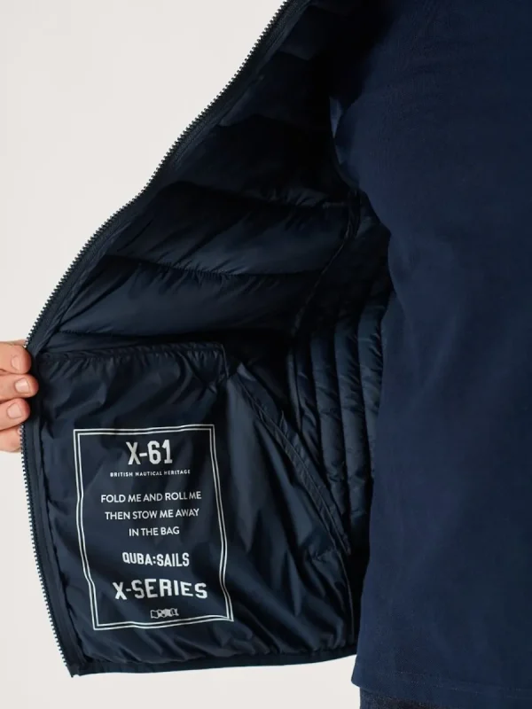 Quba & Co Navy X-Series Ultra Light Showerproof Packable Thermal Padded Gilet - Upton Sale