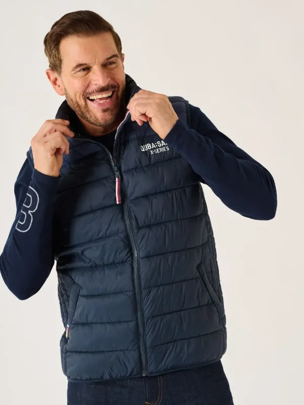 Quba & Co Navy X-Series Ultra Light Showerproof Packable Thermal Padded Gilet - Upton Sale