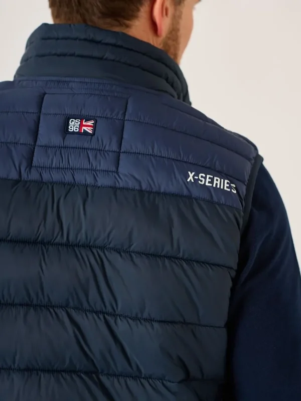 Quba & Co Navy X-Series Ultra Light Showerproof Packable Thermal Padded Gilet - Upton Sale