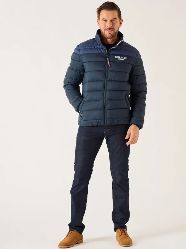Quba & Co Navy X-Series Ultra Light Showerproof Packable Thermal Padded Jacket - Umberleigh Outlet