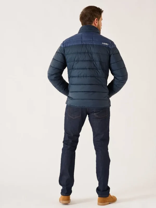 Quba & Co Navy X-Series Ultra Light Showerproof Packable Thermal Padded Jacket - Umberleigh Outlet