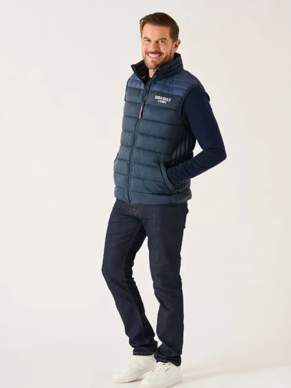 Quba & Co Navy X-Series Ultra Light Showerproof Packable Thermal Padded Gilet - Upton Sale