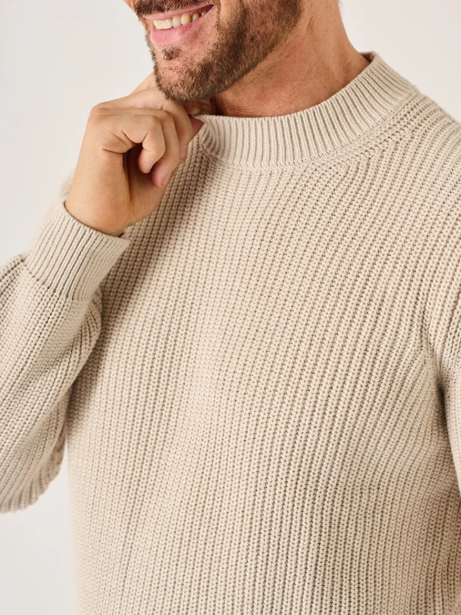 oatmeal_chunky_rib_knitte_1.webp Quba & Co Oatmeal Chunky Rib Knitted Lifestyle Jumper - Newfalls Online