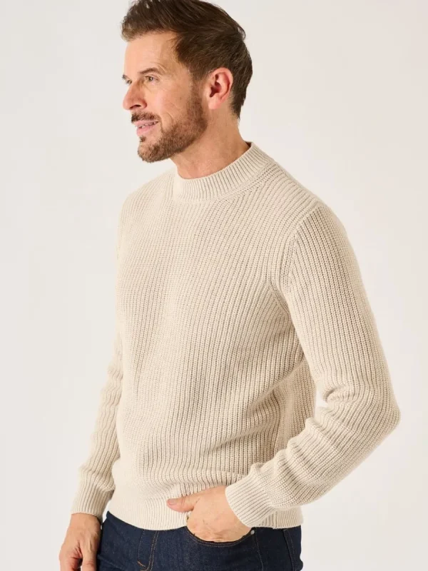 Quba & Co Oatmeal Chunky Rib Knitted Lifestyle Jumper - Newfalls Online