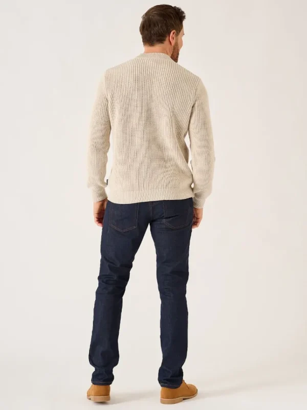 Quba & Co Oatmeal Chunky Rib Knitted Lifestyle Jumper - Newfalls Online