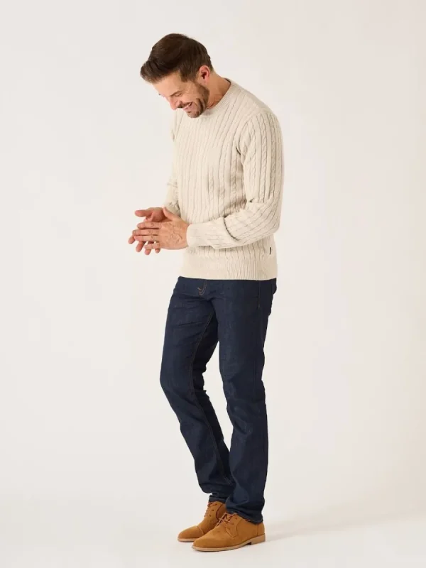 Quba & Co Oatmeal Lifestyle Cable Knitted Jumper - Mondell Clearance