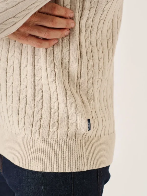 Quba & Co Oatmeal Lifestyle Cable Knitted Jumper - Mondell Clearance