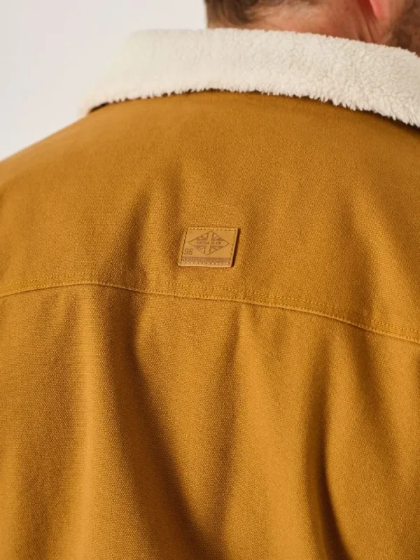 Quba & Co Ochre Borg Lined Lifestyle Canvas Jacket - Jaxon Hot
