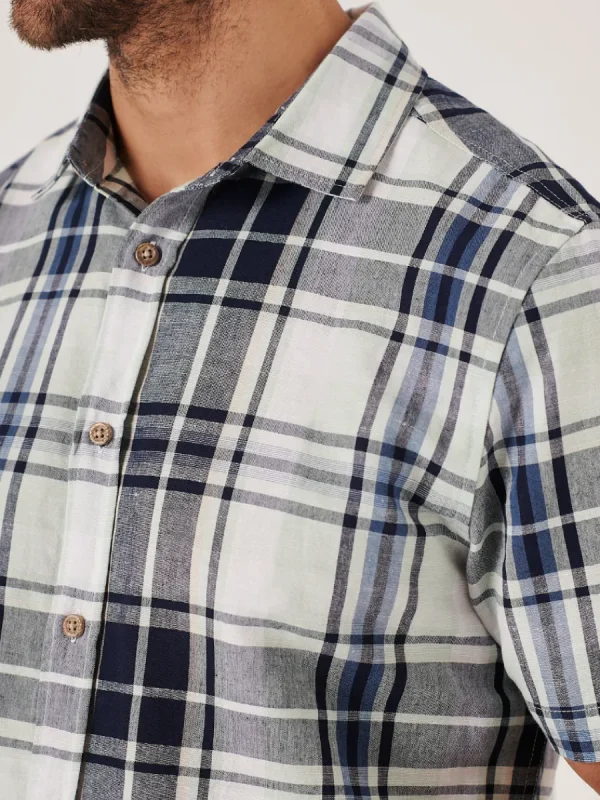 Quba & Co Orton Multicoloured Checked Short Sleeve Shirt Online