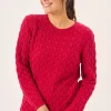 Quba & Co Pomegranate Cotton Cable Knitted Jumper - Clare Fashion