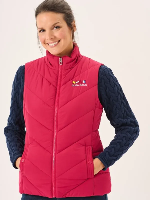 Quba & Co Pomegranate Ladies X-Series Shower And Windproof Gilet - Kitt Outlet