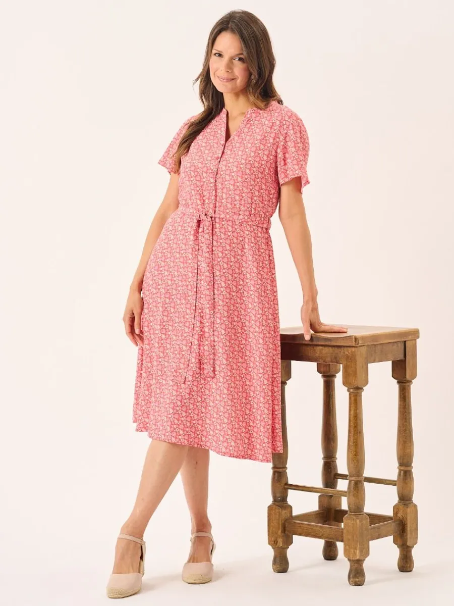 red_amp_white_nautical_pr_2.webp Quba & Co Red & White Nautical Print Fit And Flare Dress - Norah Discount
