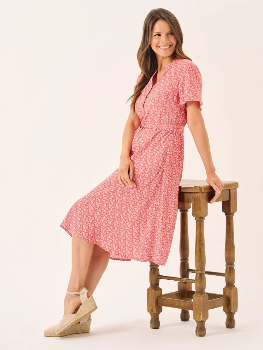 red_amp_white_nautical_pr_3.webp Quba & Co Red & White Nautical Print Fit And Flare Dress - Norah Discount