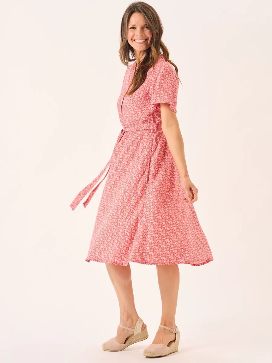 red_amp_white_nautical_pr_7.webp Quba & Co Red & White Nautical Print Fit And Flare Dress - Norah Discount