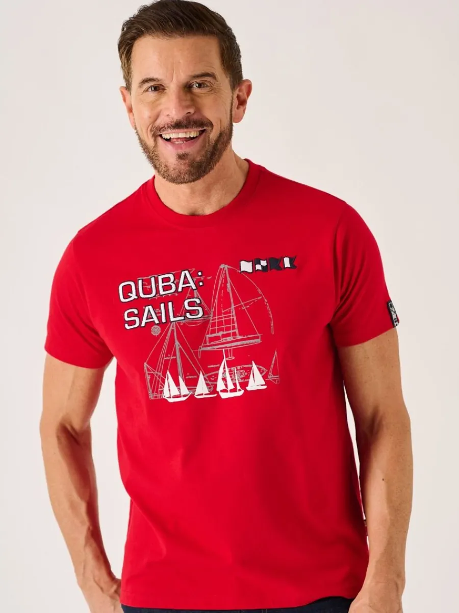 red_xseries_nautical_grap_0.webp Quba & Co Red X-Series Nautical Graphic T-Shirt - Molter Clearance