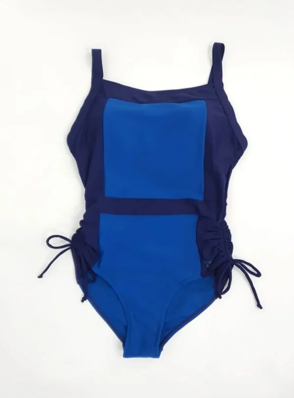 Quba & Co Renwick Blue Colour Block One Piece Swimsuit New