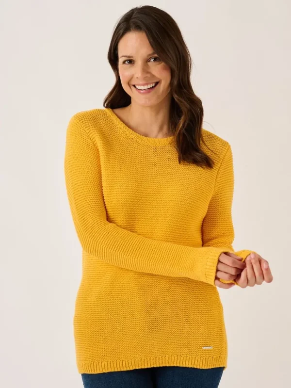 Quba & Co Saffron Purl Stitch Tape Yarn Jumper - Skye Hot
