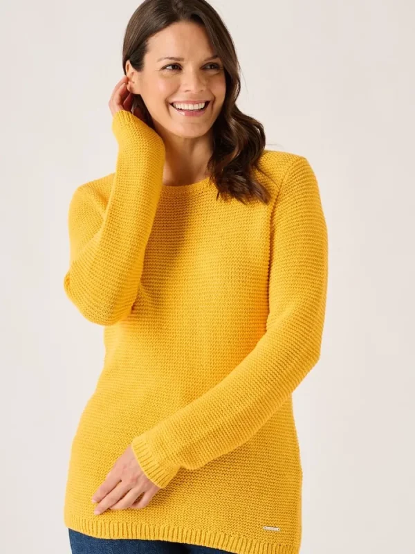 Quba & Co Saffron Purl Stitch Tape Yarn Jumper - Skye Hot