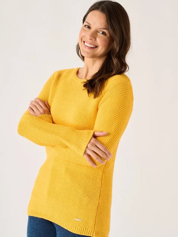 Quba & Co Saffron Purl Stitch Tape Yarn Jumper - Skye Hot