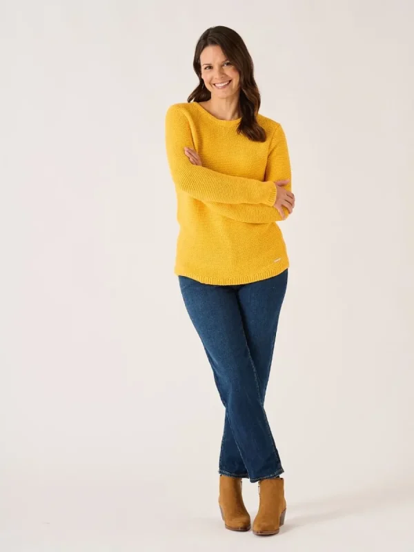 Quba & Co Saffron Purl Stitch Tape Yarn Jumper - Skye Hot
