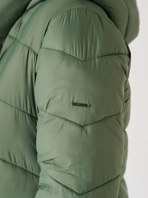 Quba & Co Sage Green Hooded Padded Coat - Plover Hot