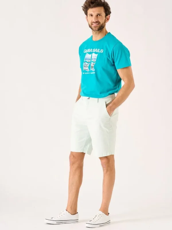Quba & Co Sanford Chino Shorts Cool Mint Green Best