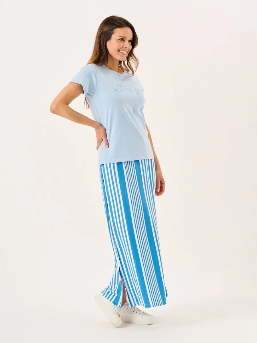 soft_blue_ahoy_gingham_ap_6.webp Quba & Co Soft Blue Ahoy Gingham Applique T-Shirt - Amie Fashion