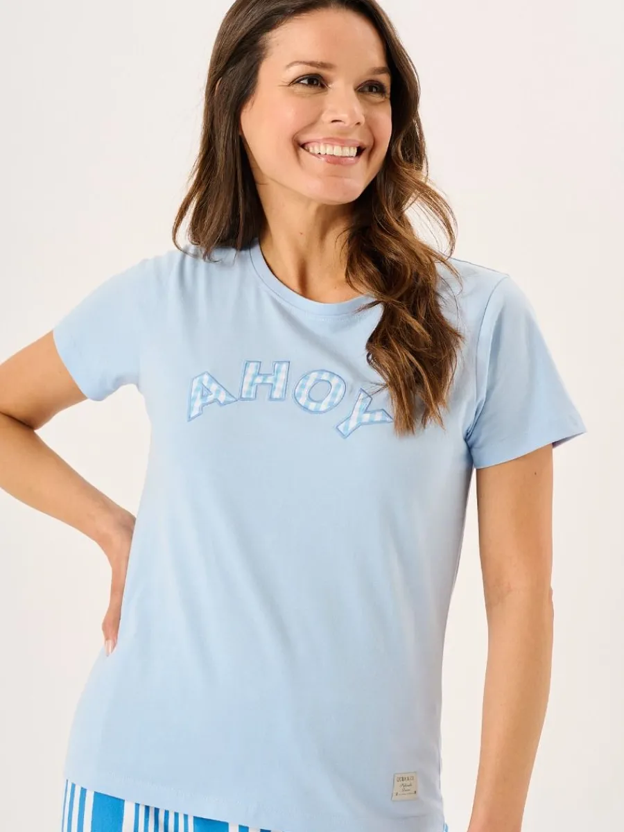 soft_blue_ahoy_gingham_ap_8.webp Quba & Co Soft Blue Ahoy Gingham Applique T-Shirt - Amie Fashion