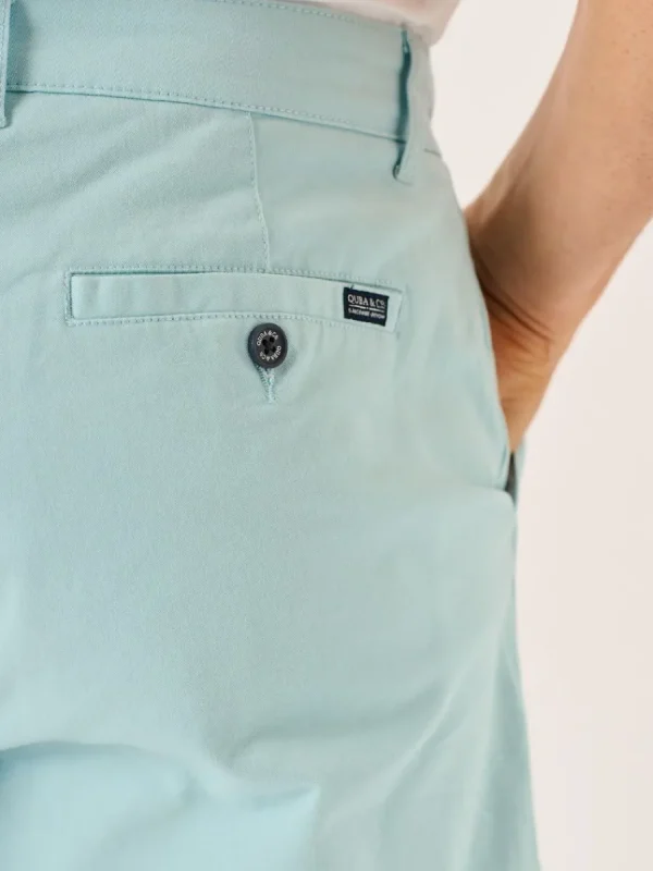 Quba & Co Splash Blue Stretch Chino Shorts - Sandor Best