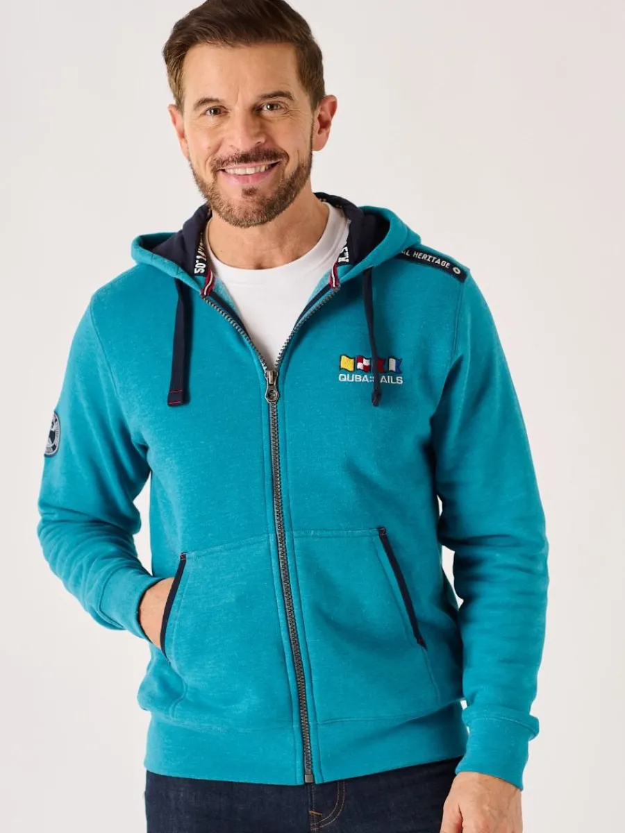 teal_marl_xseries_zip_thr_0.webp Quba & Co Teal Marl X-Series Zip Through Hoodie - Hulme New