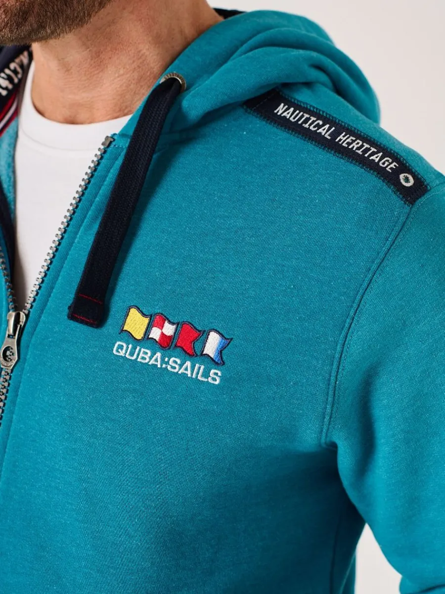 teal_marl_xseries_zip_thr_1.webp Quba & Co Teal Marl X-Series Zip Through Hoodie - Hulme New