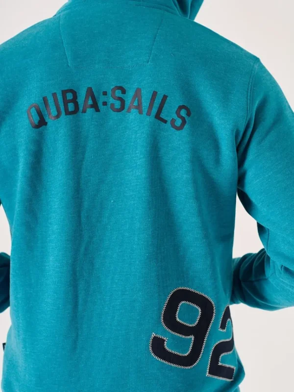 Quba & Co Teal Marl X-Series Zip Through Hoodie - Hulme New