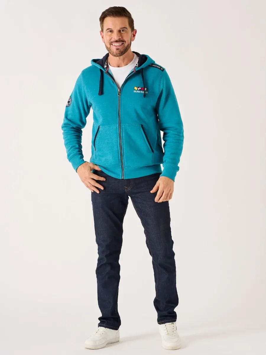 teal_marl_xseries_zip_thr_7.webp Quba & Co Teal Marl X-Series Zip Through Hoodie - Hulme New