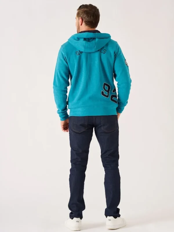 Quba & Co Teal Marl X-Series Zip Through Hoodie - Hulme New