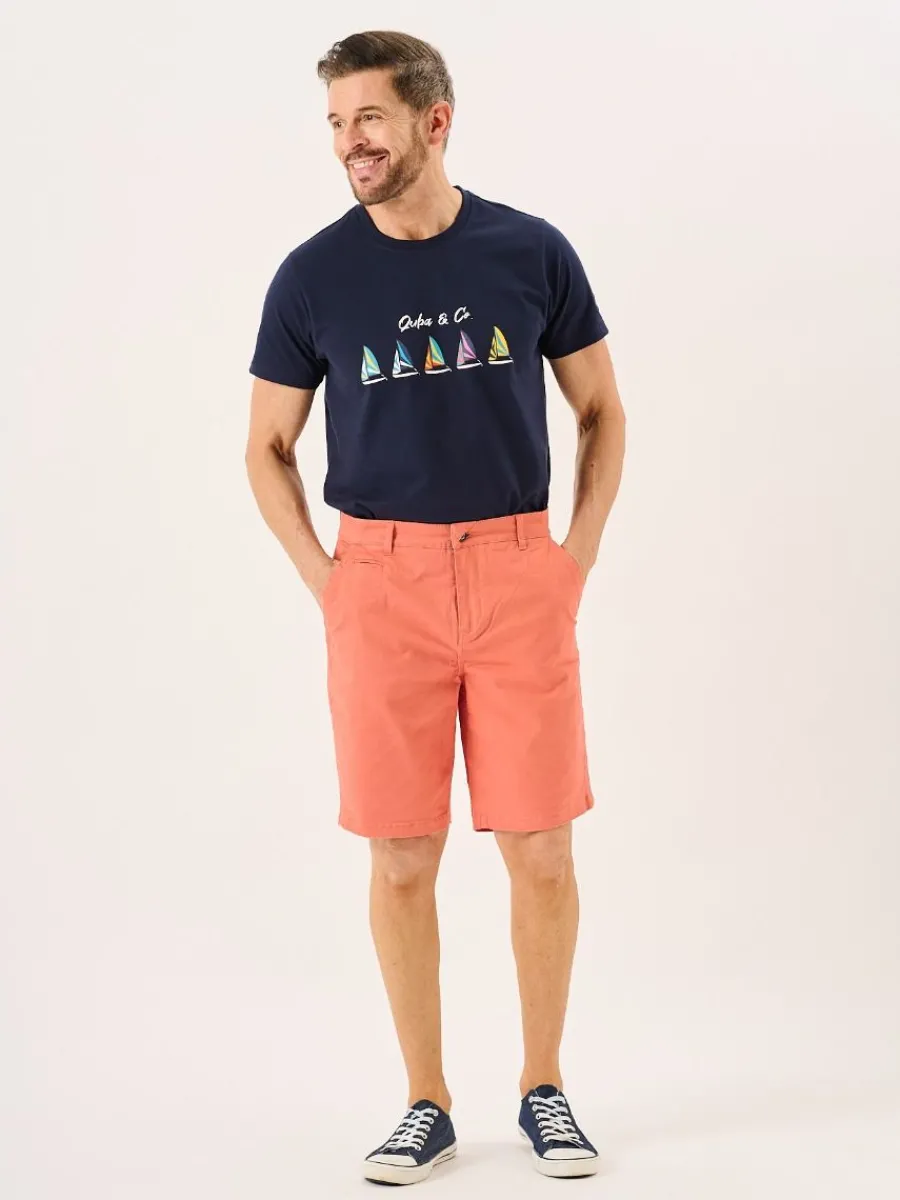 terracotta_stretch_chino__3.webp Quba & Co Terracotta Stretch Chino Shorts - Sandor Sale