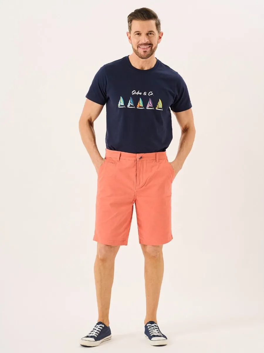 terracotta_stretch_chino__4.webp Quba & Co Terracotta Stretch Chino Shorts - Sandor Sale