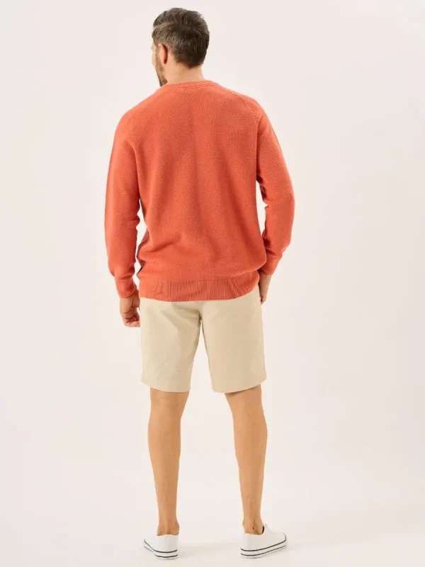 Quba & Co Terracotta Textured Knit Crew Neck Jumper - Kentsham Best