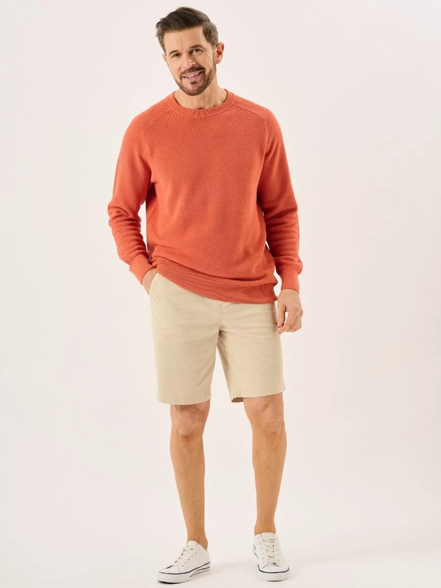 terracotta_textured_knit__5.webp Quba & Co Terracotta Textured Knit Crew Neck Jumper - Kentsham Best