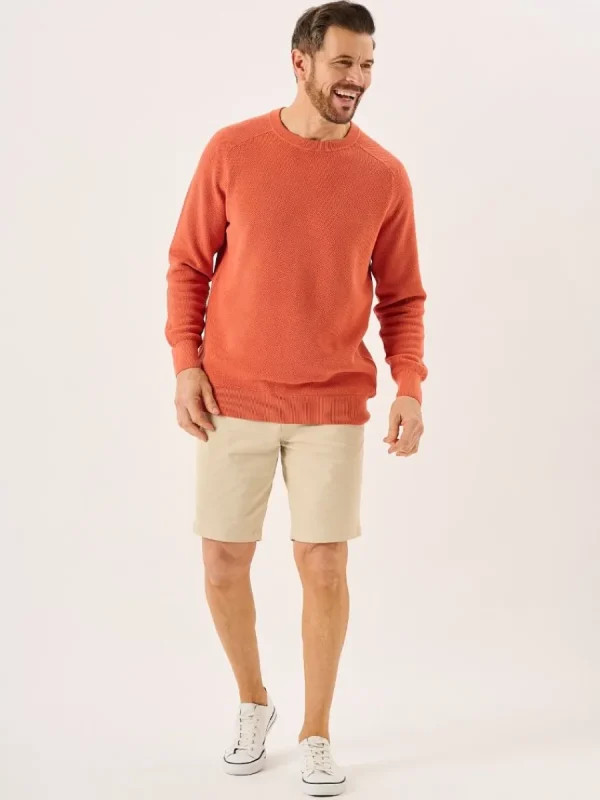 Quba & Co Terracotta Textured Knit Crew Neck Jumper - Kentsham Best