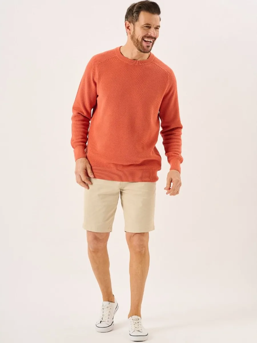 terracotta_textured_knit__7.webp Quba & Co Terracotta Textured Knit Crew Neck Jumper - Kentsham Best
