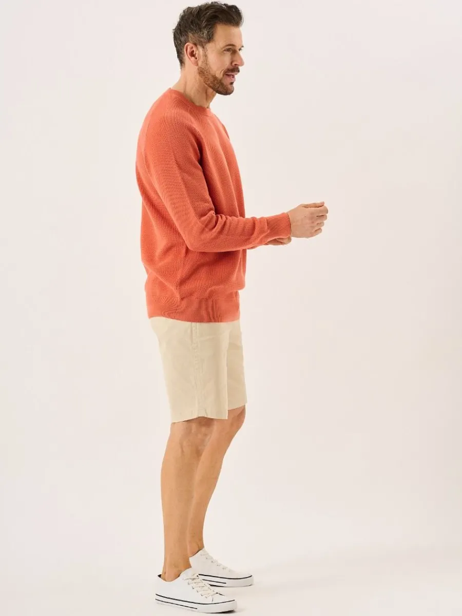 terracotta_textured_knit__8.webp Quba & Co Terracotta Textured Knit Crew Neck Jumper - Kentsham Best