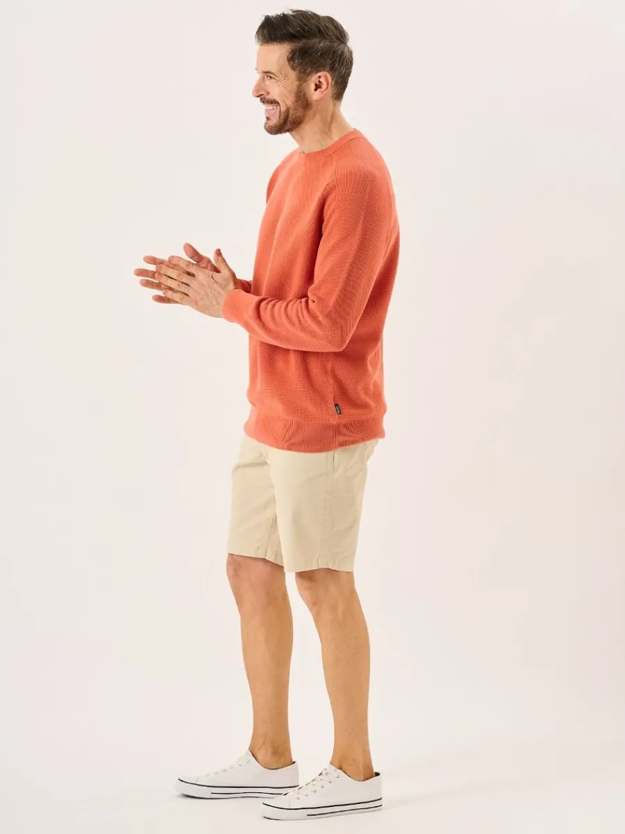 terracotta_textured_knit__9.webp Quba & Co Terracotta Textured Knit Crew Neck Jumper - Kentsham Best